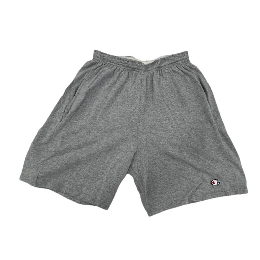 Vintage 90s Champion Mens L Classic Logo‎ Above Knee Shorts Heather Gray H62